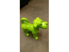 ZZ VERKOCHT Decoratie beeld Hond groen